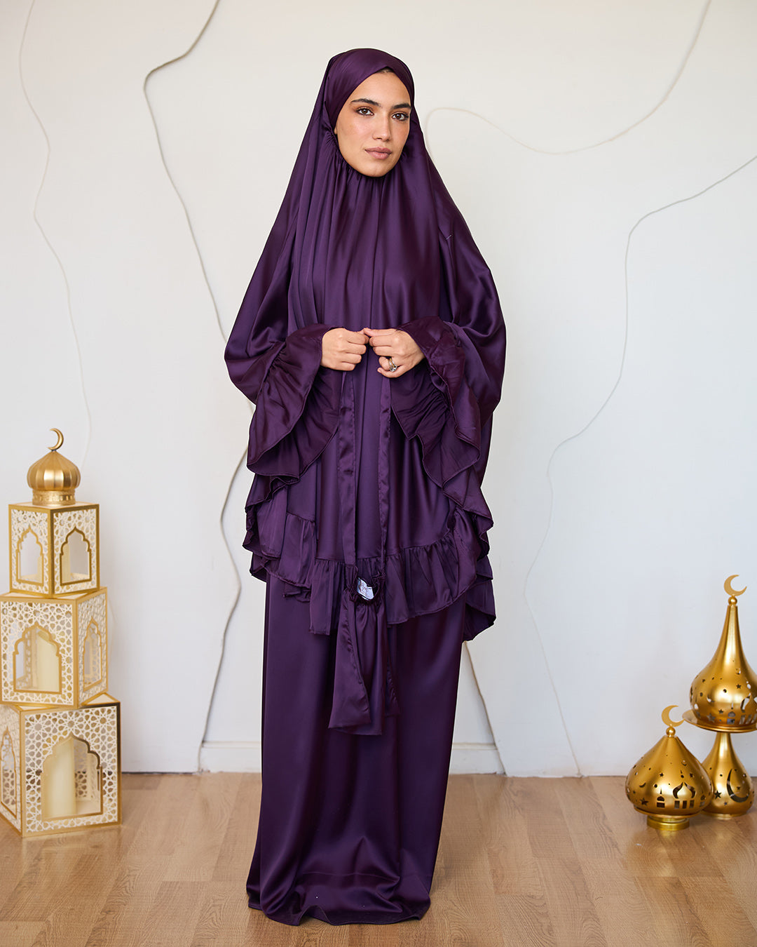 PURPLE SATIN SET ISDAL