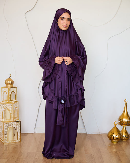 PURPLE SATIN SET ISDAL