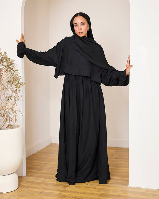 BLACK LINEN DRESSY ISDAL