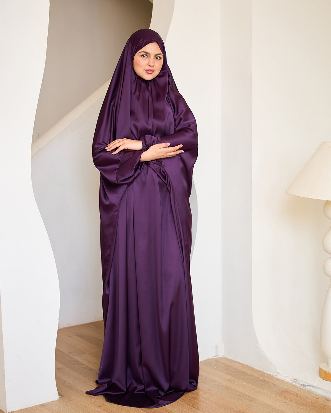 DEEP PURPLE SATIN MALHAFA ISDAL