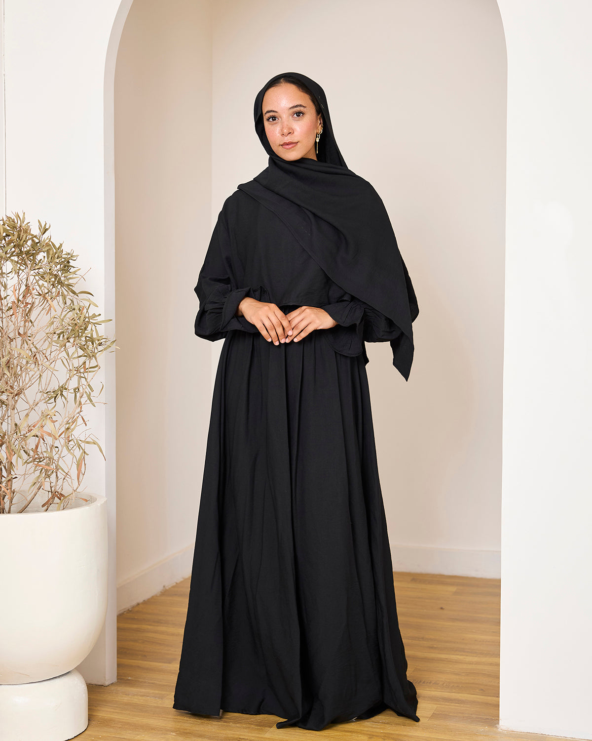 BLACK LINEN DRESSY ISDAL