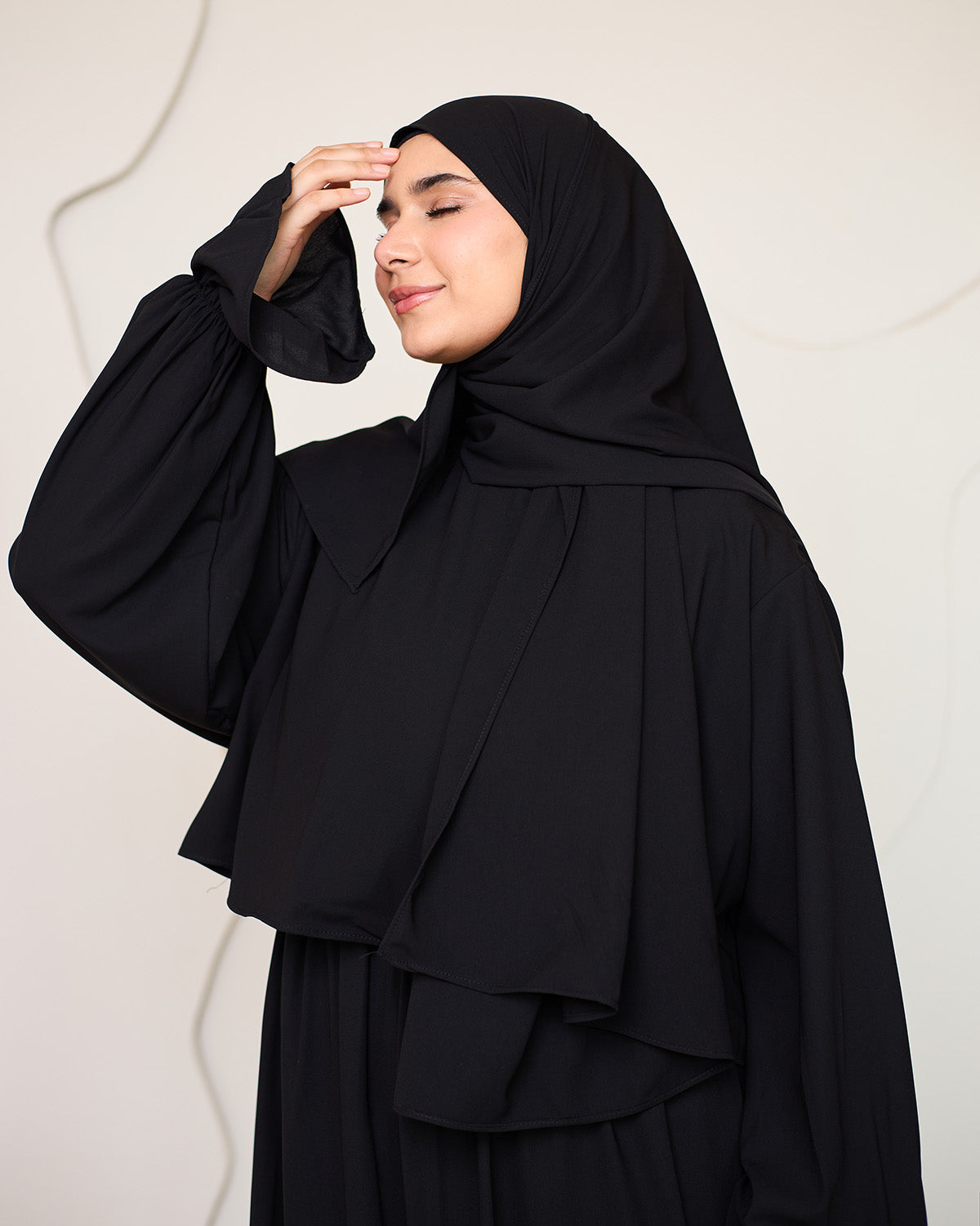 BLACK CREPE DRESSY ISDAL