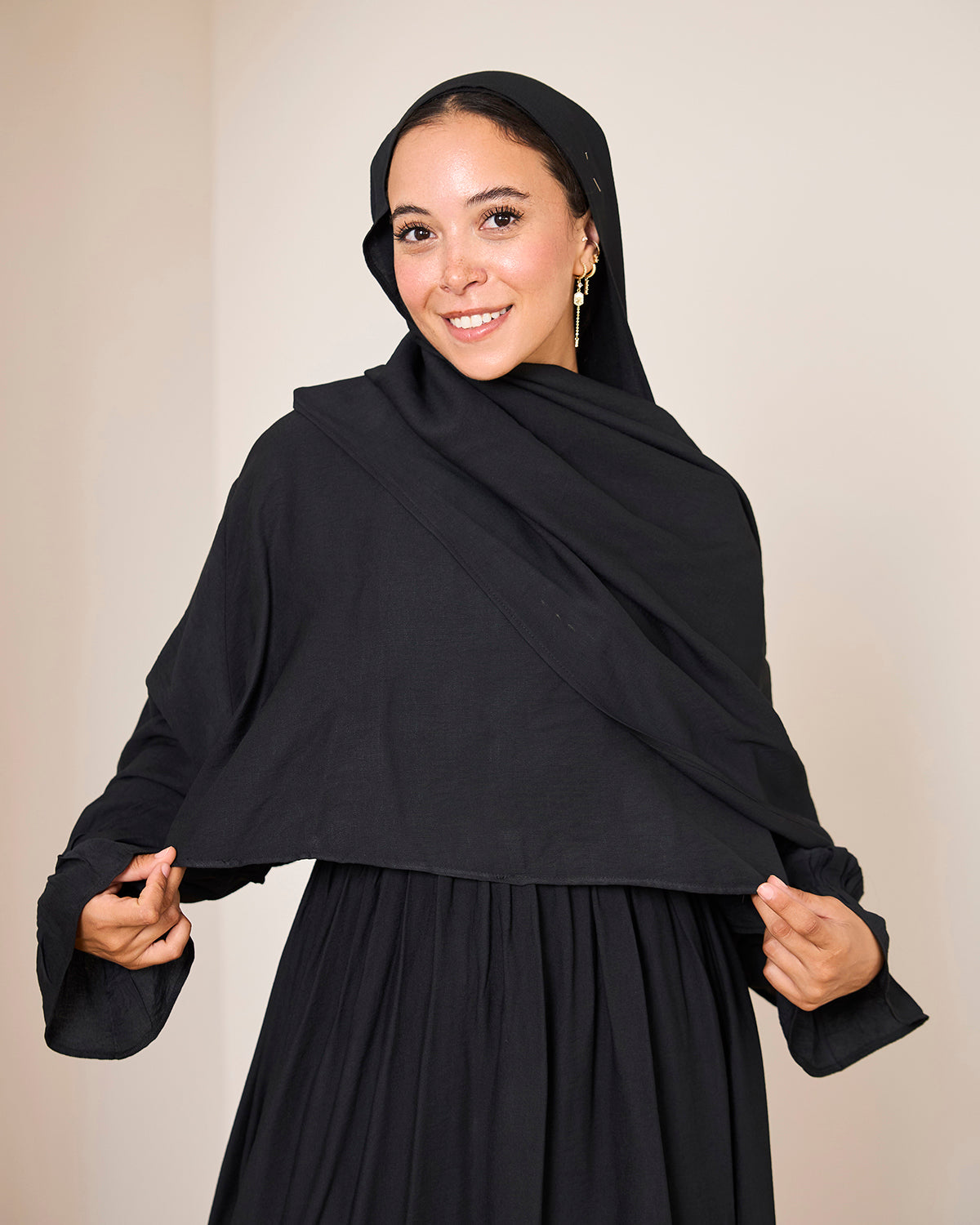BLACK LINEN DRESSY ISDAL