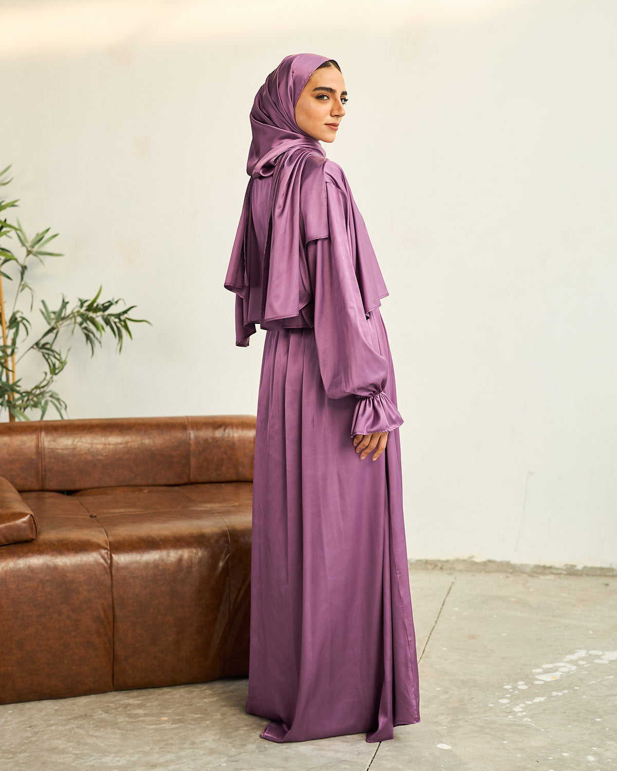 LILAC DREAM SATIN DRESS ISDAL