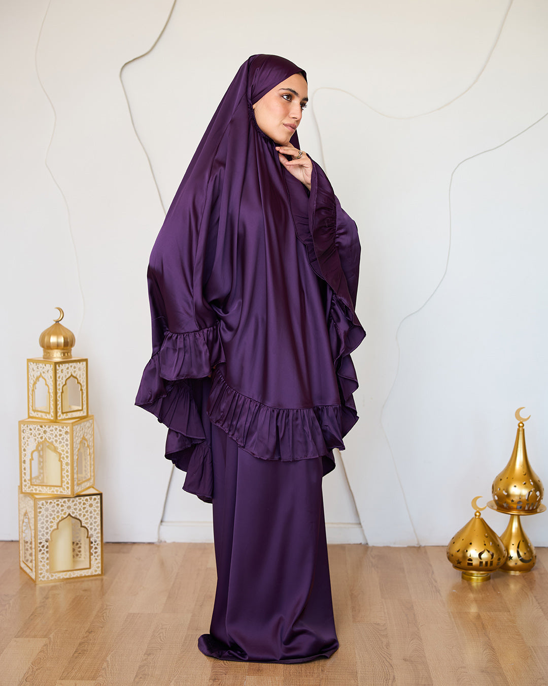 PURPLE SATIN SET ISDAL