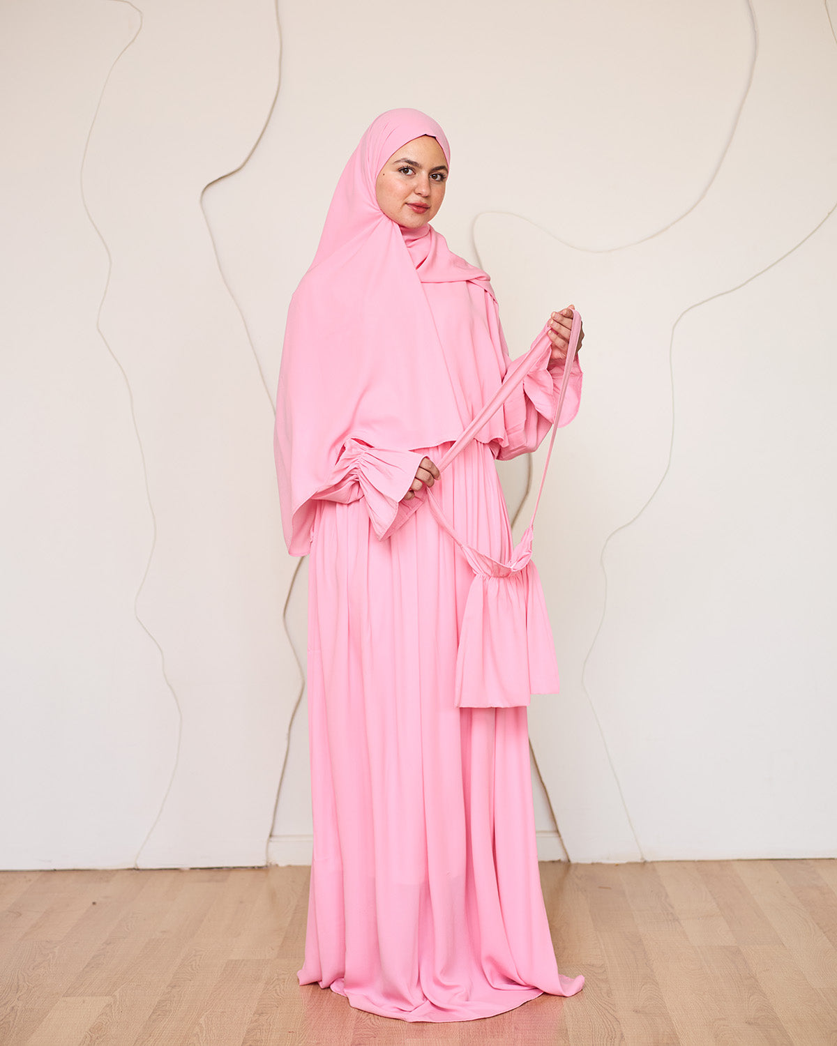 BUBBLEGUM PINK CREPE DRESSY ISDAL