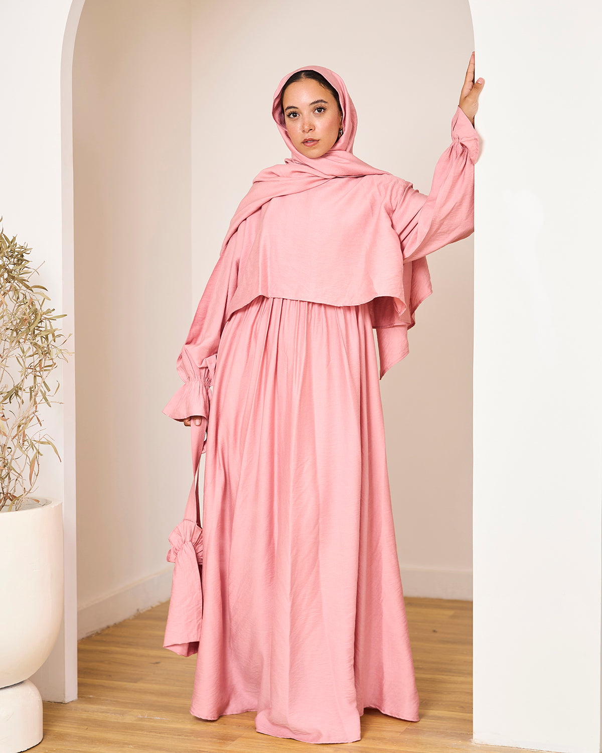 PINK LINEN DRESSY ISDAL