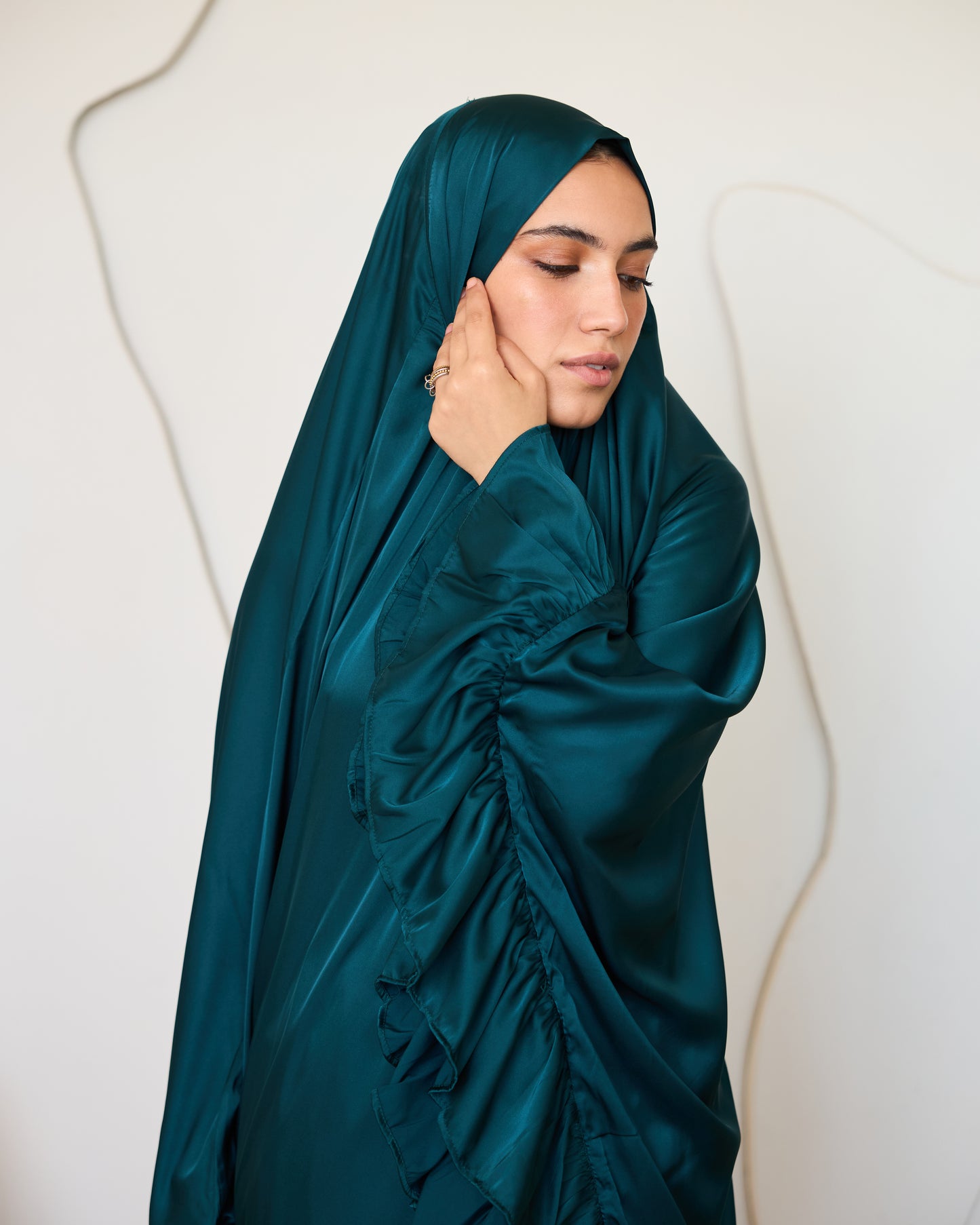 TEAL SATIN SET ISDAL