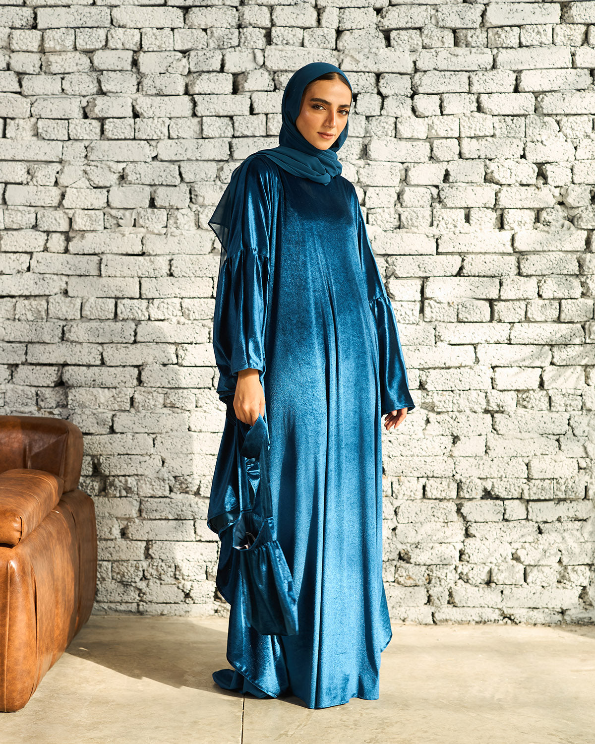 BLUE VELVET RUFFLES ISDAL