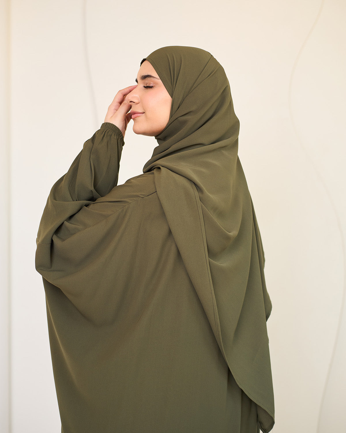 OLIVE GREEN CREPE CLASSIC ISDAL