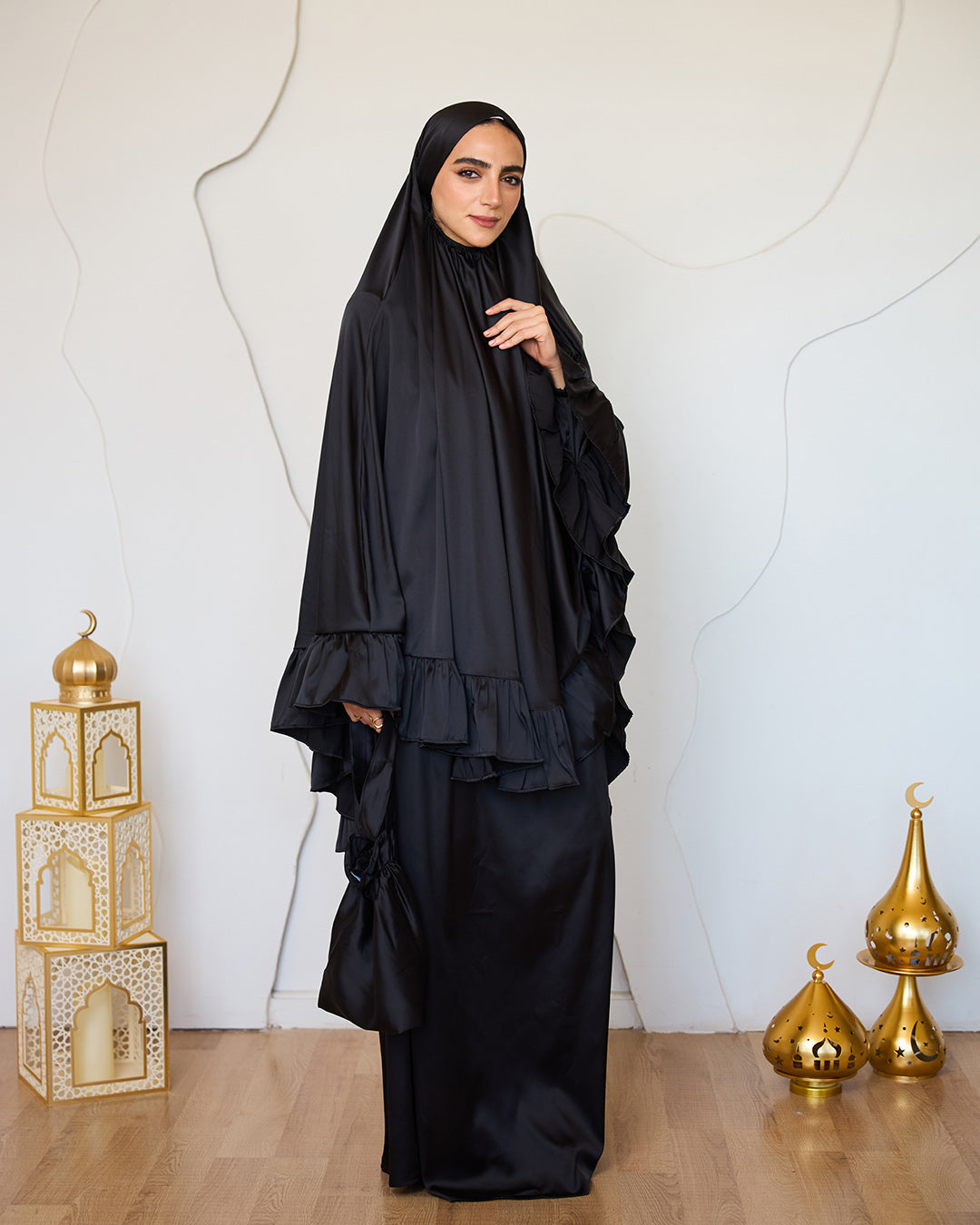 BLACK SATIN SET ISDAL