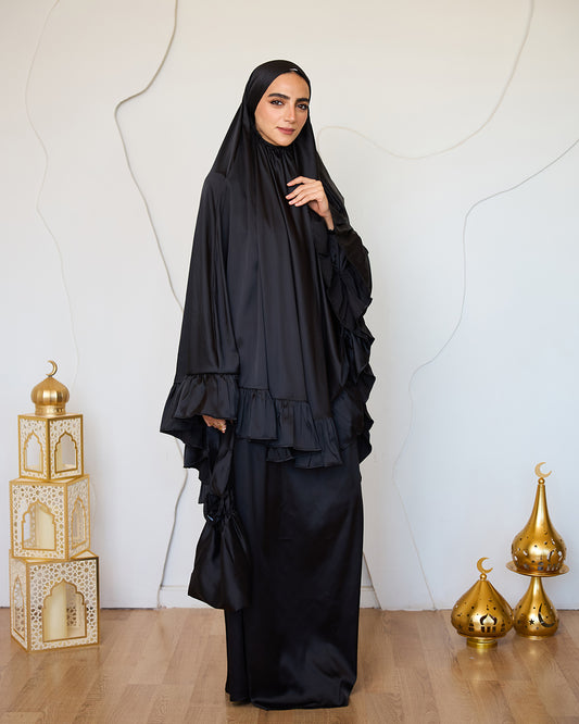 BLACK SATIN SET ISDAL