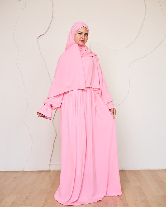 BUBBLEGUM PINK CREPE DRESSY ISDAL