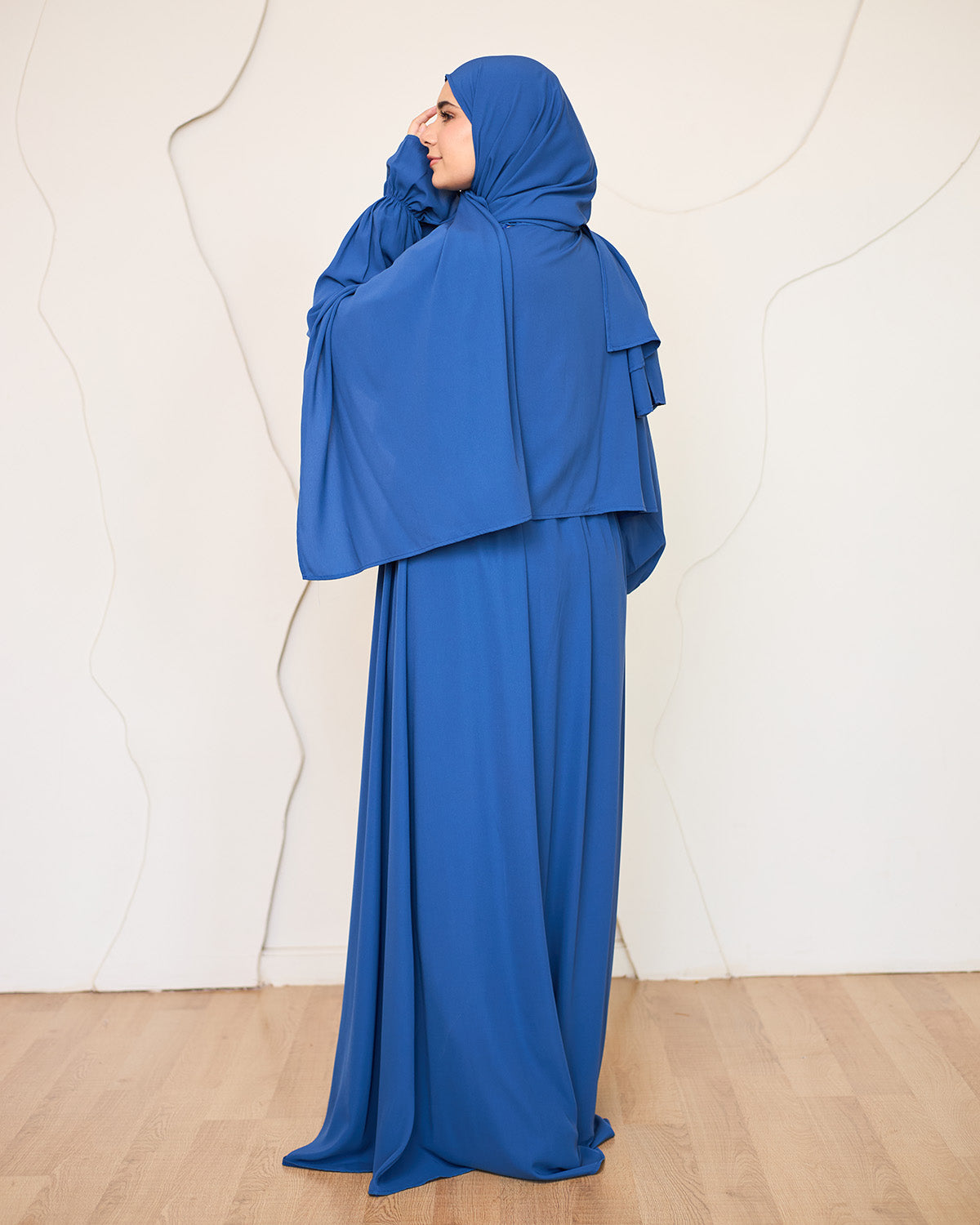 BLUE CREPE DRESSY ISDAL