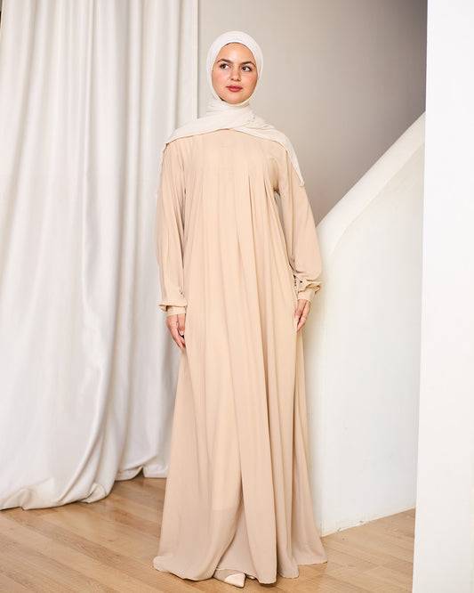 BEIGE BASIC DRESS