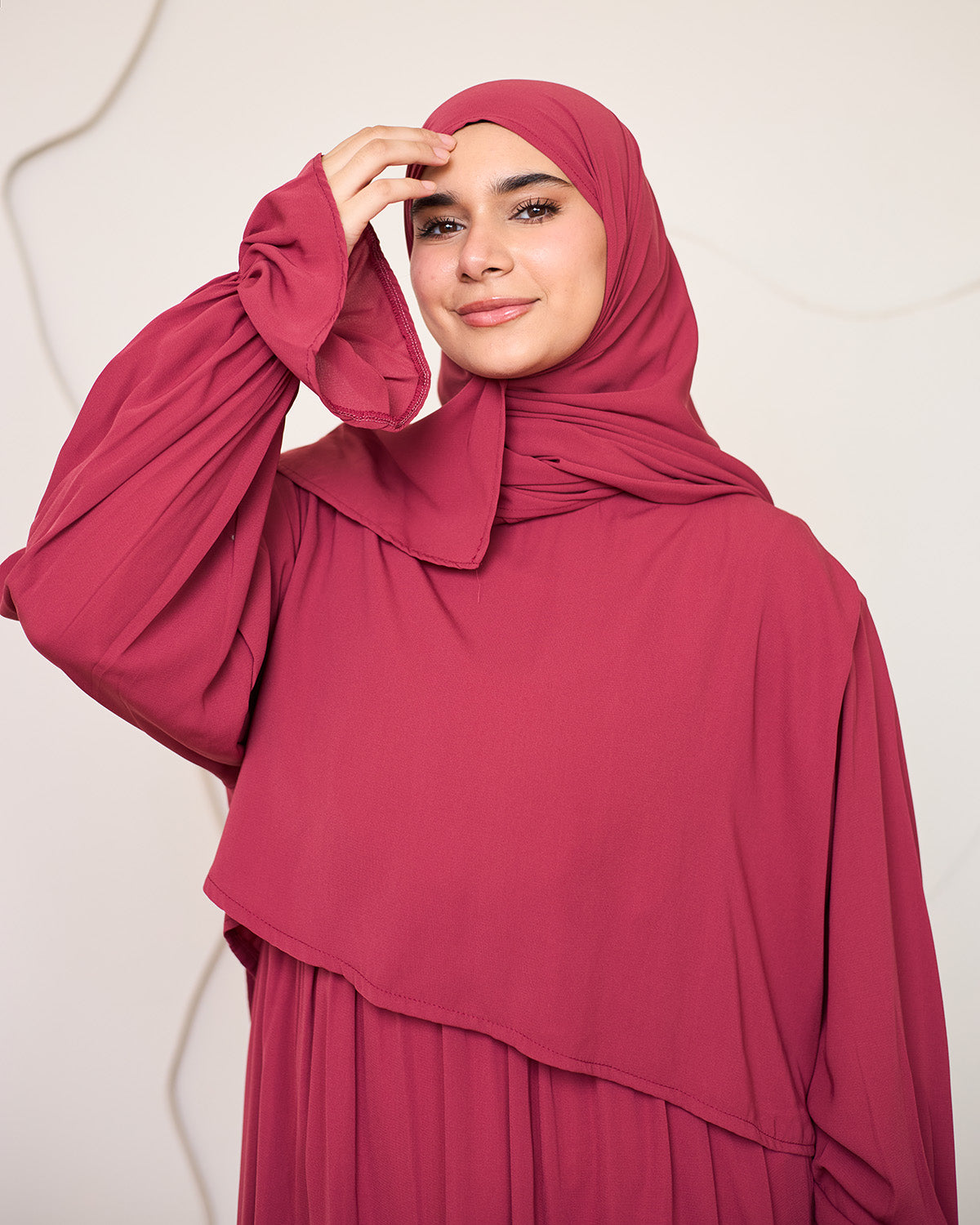 BRICK RED CREPE DRESSY ISDAL