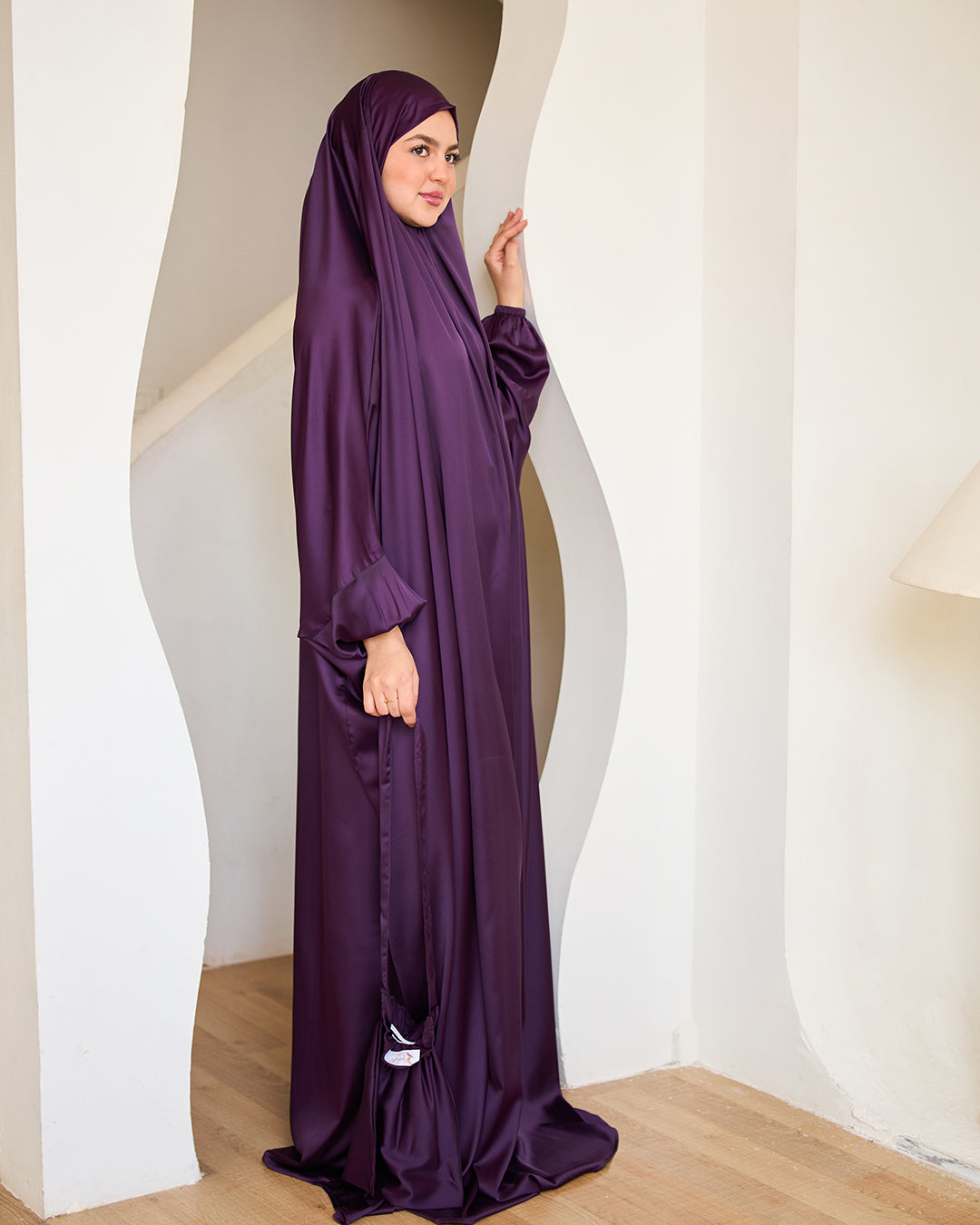 DEEP PURPLE SATIN MALHAFA ISDAL
