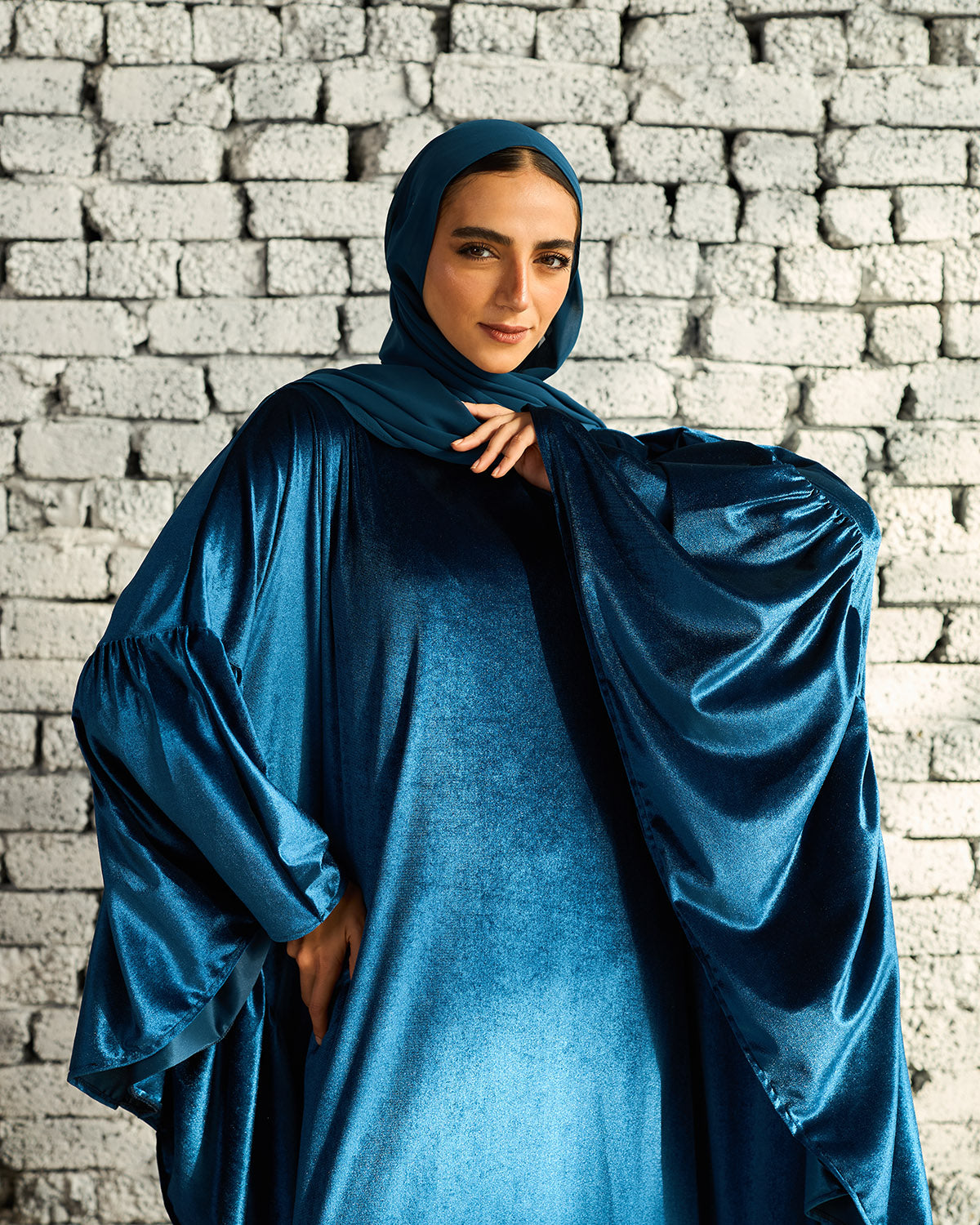 BLUE VELVET RUFFLES ISDAL