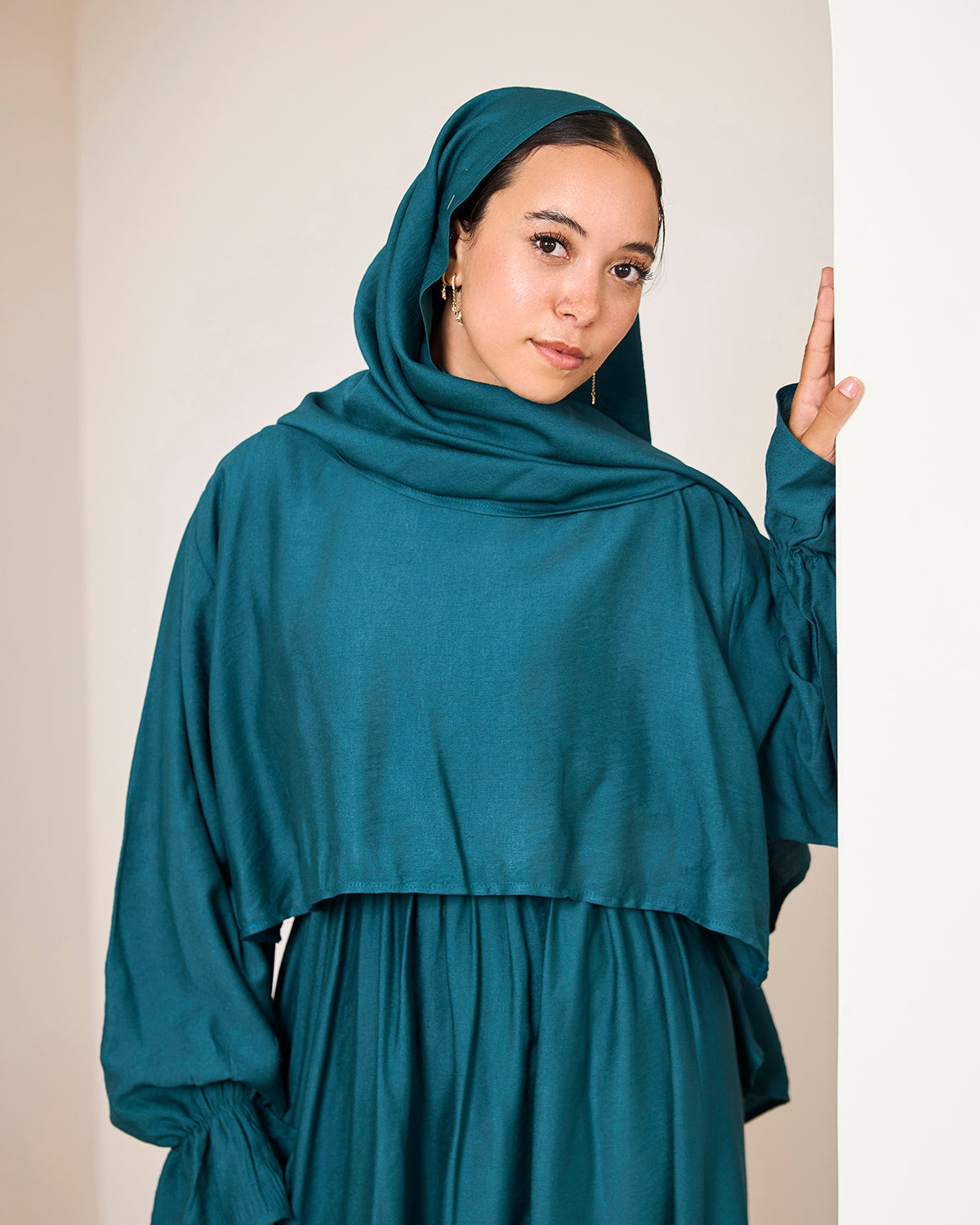 TEAL LINEN DRESSY ISDAL