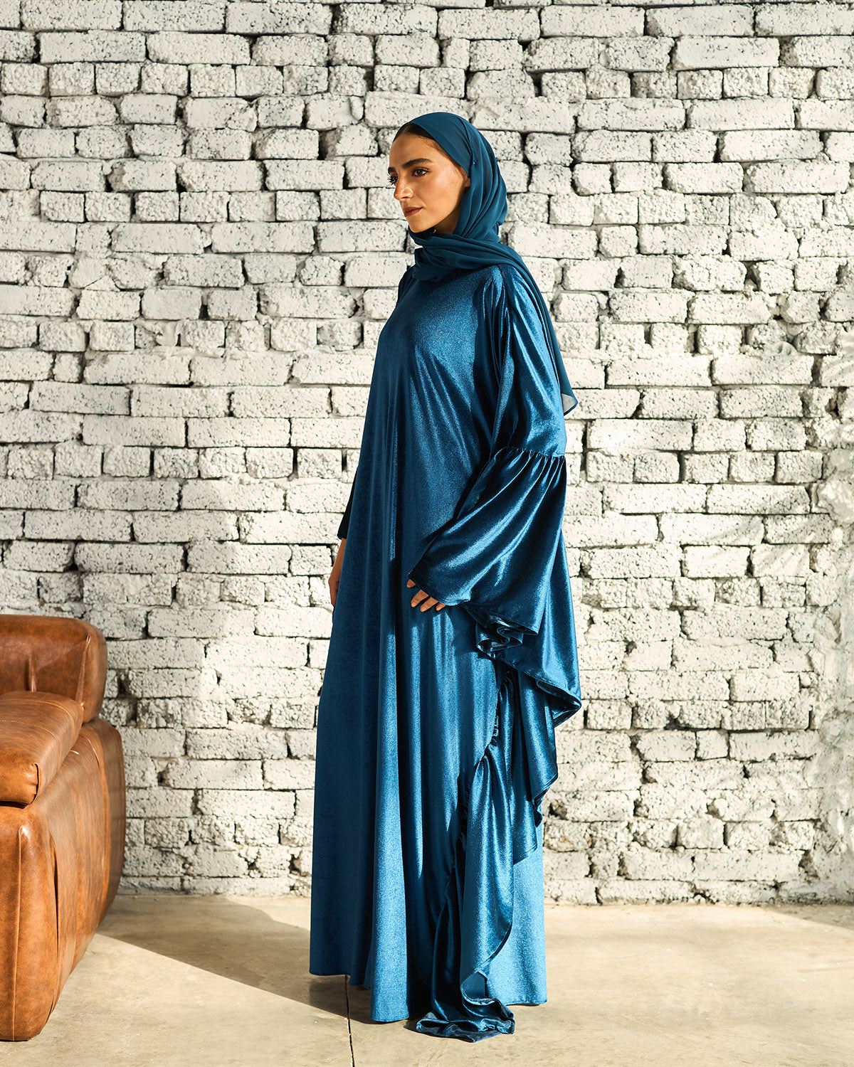 BLUE VELVET RUFFLES ISDAL