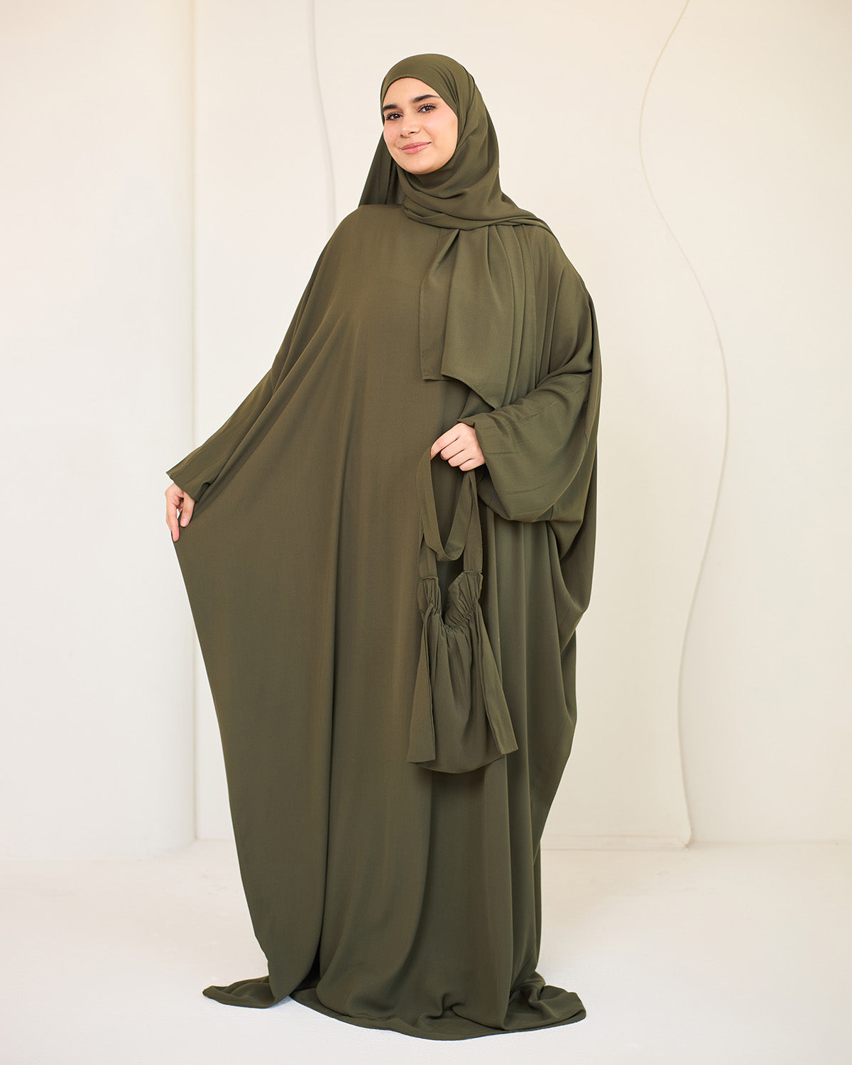OLIVE GREEN CREPE CLASSIC ISDAL