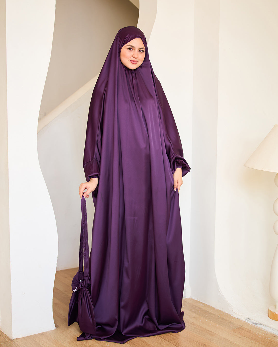 DEEP PURPLE SATIN MALHAFA ISDAL