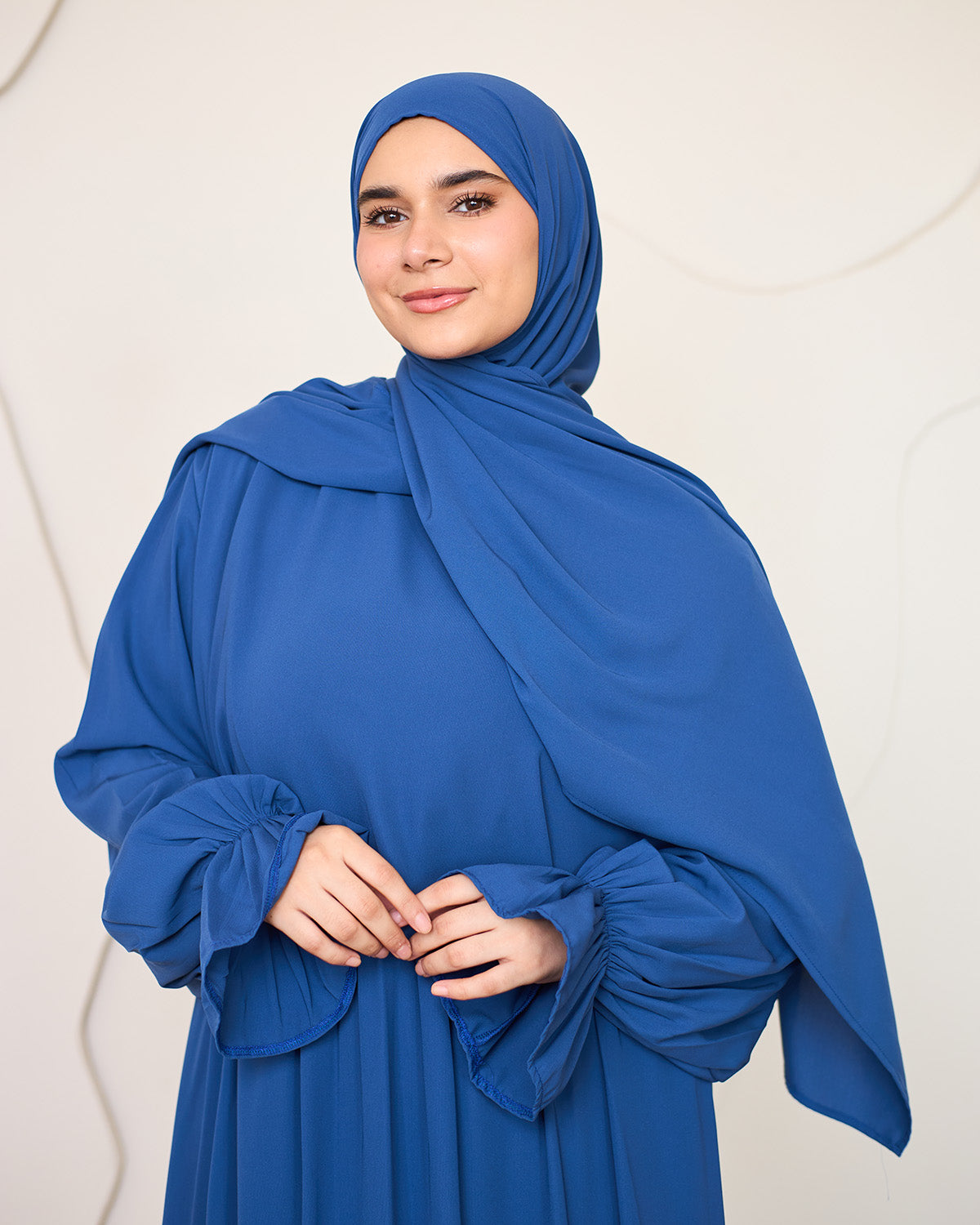 BLUE CREPE DRESSY ISDAL