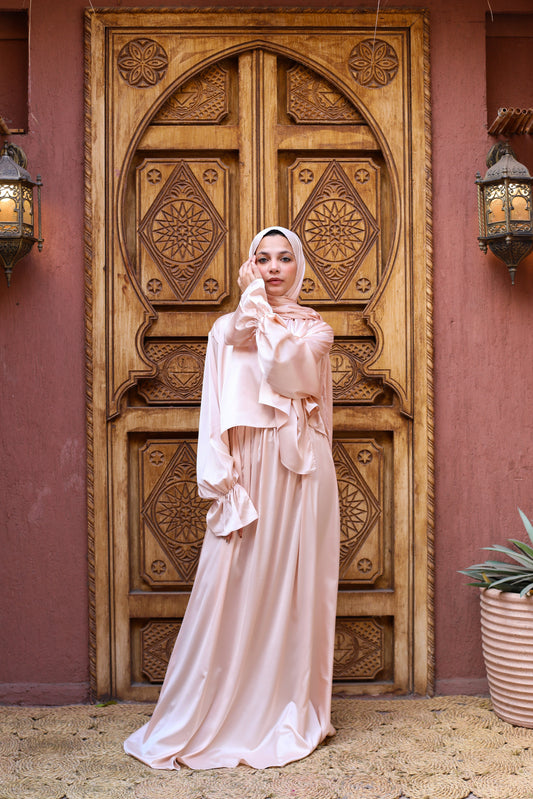PEARL ANGEL SATIN DRESS ISDAL